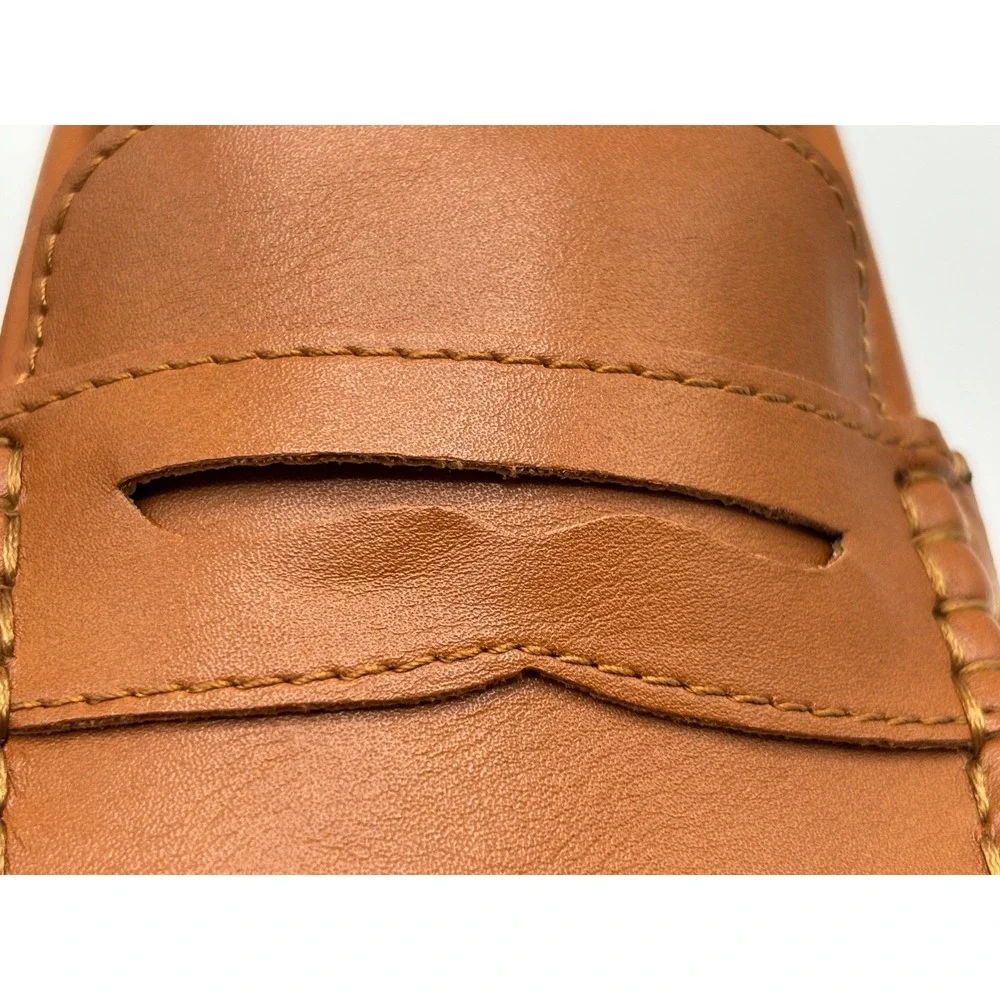 Jousen Milan Men's Penny Loafers Tan Slip On Driving Shoes Casual Size 8